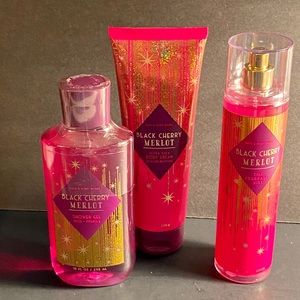 Bath & Body Works Black Cherry Merlot set 3